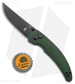 Kizer Swaggs Chili Pepper Button Lock Knife Green Aluminum (3" Satin 3V) -Knife Shop Kizer Swaggs Chili Pepper Button Lock Green Aluminum Black BHQ 176940 jr bottlecap