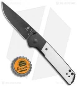 Kizer Vanguard Domin Mini Liner Lock Folding Knife Black/White G-10 (2.9" Black) -Knife Shop Kizer Vanguard Domin Mini LL Black White G 10 Black V3516N6 BHQ 122455 jr bottlecap