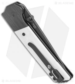 Kizer Vanguard Domin Mini Liner Lock Folding Knife Black/White G-10 (2.9" Black) -Knife Shop Kizer Vanguard Domin Mini LL Black White G 10 Black V3516N6 BHQ 122455 jr side