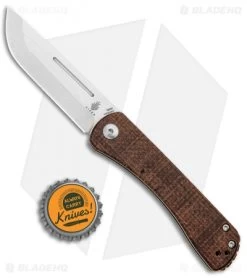 Kizer Vanguard Rolf Helbig Pinch Folder Brown Micarta (3" Satin) V3009N2 -Knife Shop Kizer Vanguard Rolf Helbig Pinch Folder Brown Micarta Satin V3009N2 BHQ 100721 jr bottlecap