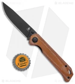 Kizer Azo Vanguard Series Begleiter Knife Natural Micarta (3.5" Black BD1N) -Knife Shop Kizer Vanguard Series Begleiter Natural Micarta Black BHQ 117234 jr bottlecap