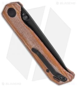 Kizer Azo Vanguard Series Begleiter Knife Natural Micarta (3.5" Black BD1N) -Knife Shop Kizer Vanguard Series Begleiter Natural Micarta Black BHQ 117234 jr side