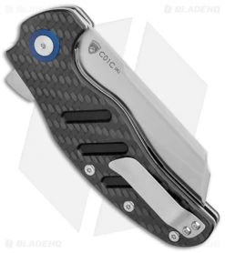 Kizer Vanguard Sheepdog XL C01C Liner Lock Knife Carbon Fiber (4" Satin) -Knife Shop Kizer Vanguard Sheepdog XL C01C LL CF Satin V5488C3 BHQ 114106 jr side 2