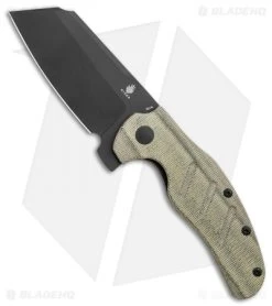 Kizer Vanguard Sheepdog XL C01C Liner Lock Knife Green Micarta (4" Black)