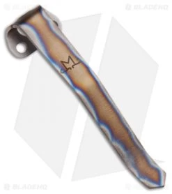 Maverick Customs Titanium Heretic Manticore Pocket Clip - Flamed Edges