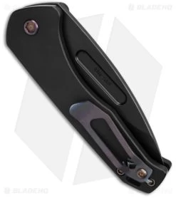 Medford + Blade HQ Praetorian Swift Auto Black W/ Flamed Hardware (3.3" PVD) -Knife Shop Medford BHQ Praetorian Swift Auto Black with Flamed Hardware BHQ 139343 td side