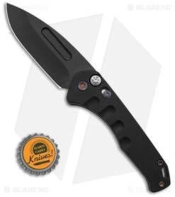 Medford + Blade HQ Praetorian Swift Auto Black W/ Flamed Hardware (3.3" PVD) -Knife Shop Medford BHQ Praetorian Swift Auto Black with Flamed Hardware BHQ 139343 td size