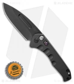 Medford + Blade HQ Praetorian Swift Auto Gray Aluminum Drop Point (3.3" PVD) -Knife Shop Medford Blade HQ Praetorian Swift Automatic Knife Grey Aluminum 3.3 PVD BHQ 124414 LS Bottlecap