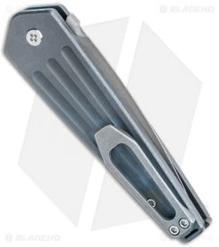 Medford Nosferatu Automatic Knife Blue Titanium (3.5" Satin) -Knife Shop Medford Nosferatu Auto Blue Ano SW BHQ 119602 jr side