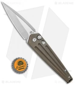 Medford Nosferatu Automatic Knife Bronze Titanium (3.5" Satin) -Knife Shop Medford Nosferatu Auto Bronze Ano SW BHQ 119603 jr bottlecap