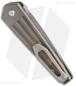 Medford Nosferatu Automatic Knife Bronze Titanium (3.5" Satin) -Knife Shop Medford Nosferatu Auto Bronze Ano SW BHQ 119603 jr side