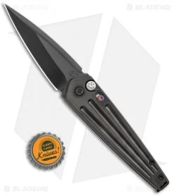 Medford Nosferatu Automatic Knife Black Titanium (3.5" Black PVD) -Knife Shop Medford Nosferatu Auto PVD Black BHQ 119604 jr bottlecap