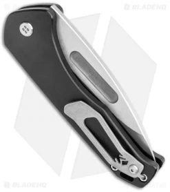 Medford + Blade HQ Praetorian Swift Automatic Knife Black (3.3" Tumbled) -Knife Shop Medford Praetorian Swift Auto Black Aluminum Tumbled BHQ 113495 jr side