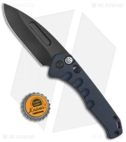 Medford + Blade HQ Praetorian Swift Auto Blue Aluminum Drop Point (3.3" PVD) -Knife Shop Medford Praetorian Swift Auto Blue Aluminum PVD BHQ 113503 jr bottlecap