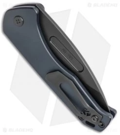Medford + Blade HQ Praetorian Swift Auto Blue Aluminum Drop Point (3.3" PVD) -Knife Shop Medford Praetorian Swift Auto Blue Aluminum PVD BHQ 113503 jr side