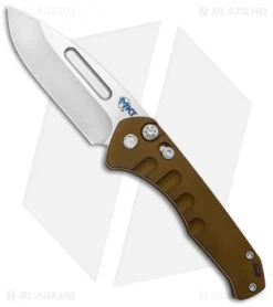 Medford Praetorian Swift Automatic Knife Yellow Drop Point (3.3" Tumbled)