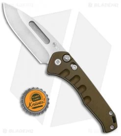 Medford + Blade HQ Praetorian Swift Auto Yellow/Gold Aluminum (3.3" Tumbled) -Knife Shop Medford Praetorian Swift Auto Gold Aluminum Tumbled BHQ 113499 jr bottlecap