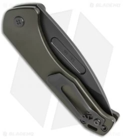 Medford + Blade HQ Praetorian Swift Auto Green Aluminum Drop Point (3.3" PVD) -Knife Shop Medford Praetorian Swift Auto Green Aluminum PVD BHQ 113502 jr side