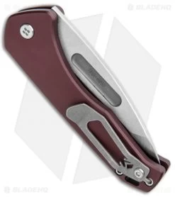 Medford Praetorian Swift Automatic Knife Red Aluminum (3.3" Tumbled) -Knife Shop Medford Praetorian Swift Auto Red Aluminum Tumbled BHQ 105363 jr side