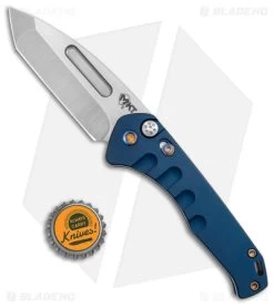 Medford Praetorian Swift Automatic Tanto Blue W/ Flamed Hardware (3.3" Tumbled) -Knife Shop Medford Praetorian Swift Auto Tanto Blue Flamed HW Tumbled real BHQ 149971 jr bottlecap