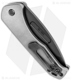 Medford Praetorian Swift Automatic Knife Tanto Tumbled Aluminum (3.3" PVD) -Knife Shop Medford Praetorian Swift Auto Tanto Gray Alumium Black BHQ 114507 jr side