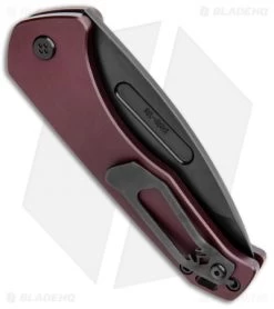 Medford Praetorian Swift Automatic Knife Tanto Red Aluminum (3.3" PVD) -Knife Shop Medford Praetorian Swift Auto Tanto Red Alumium Black BHQ 114506 jr side