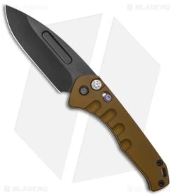 Medford Praetorian Swift Automatic Knife Yellow Aluminum Drop Point (3.3" PVD)