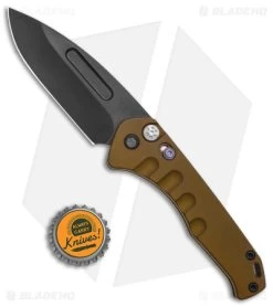 Medford Praetorian Swift Automatic Knife Yellow Aluminum Drop Point (3.3" PVD) -Knife Shop Medford Praetorian Swift Auto Yellow PVD DP BHQ 113947 jr bottlecap