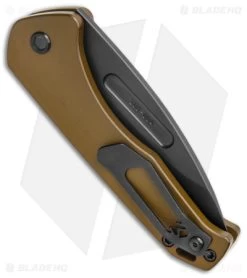 Medford Praetorian Swift Automatic Knife Yellow Aluminum Drop Point (3.3" PVD) -Knife Shop Medford Praetorian Swift Auto Yellow PVD DP BHQ 113947 jr side