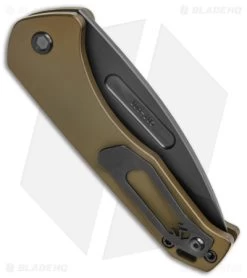 Medford Praetorian Swift Automatic Knife Yellow Aluminum (3.3" PVD) -Knife Shop Medford Praetorian Swift Auto Yellow PVD Tanto BHQ 105367 jr side