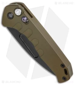 Medford Praetorian Swift Automatic Knife Yellow Aluminum (3.3" PVD) -Knife Shop Medford Praetorian Swift Auto Yellow PVD Tanto BHQ 105367 jr spine