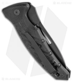 Ontario XM-3 Tanto Automatic Knife G-10 (3.75" Black Sterile) -Knife Shop Ontario XM 3 Tanto Auto Knife G 10 Black No Engraving BHQ 120638 jr side