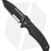 Ontario XM Strike Fighter 2-S Automatic Knife Black Aluminum (3.75" Black Serr) -Knife Shop Ontario XM Strike Fighter Auto Black Serr BHQ 71034 jr