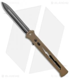 Paragon Estiletto Dagger OTF Automatic DE Bolt Brown Aluminum (5.5" Black)