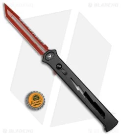 Paragon Estiletto Tanto OTF Automatic Lightning Bolt (5.5" Red Serr) -Knife Shop Paragon Estiletto Tanto OTF Auto Lightning Bolt Red Serr BHQ 101829 jr bottlecap