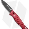 Piranha Amazon Automatic Knife Red Tactical (3.45" Black)