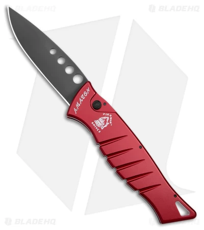 Piranha Amazon Automatic Knife Red Tactical (3.45" Black) 3 Piranha Amazon Automatic Knife Red Tactical (3.45" Black)
