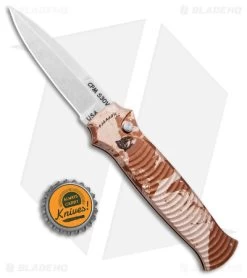 Piranha Bodyguard Automatic Knife Desert Camo Aluminum (3.3" Stonewash S30V) -Knife Shop Piranha Bodyguard Auto Desert Camo SW BHQ 23352 jr bottlecap