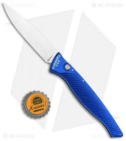 Piranha DNA Automatic Knife Blue (3.25" Mirror) -Knife Shop Piranha DNA Auto Blue Mirror BHQ 32968 jr bottlecap