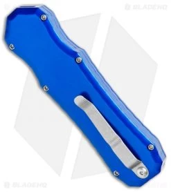 Piranha Excalibur OTF Automatic Knife Blue (3.2" Stone) -Knife Shop Piranha Exalibur OTF Auto Blue SW BHQ 1230 jr side