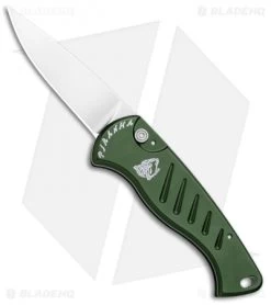 Piranha Fingerling Green Automatic Knife (2.5" Mirror Plain)