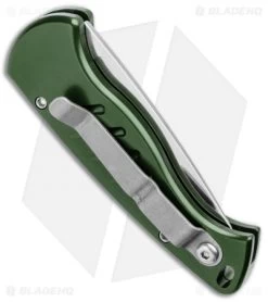 Piranha Fingerling Green Automatic Knife (2.5" Mirror Plain) -Knife Shop Piranha Fingerling Auto Green Mirror BHQ 0409 jr side