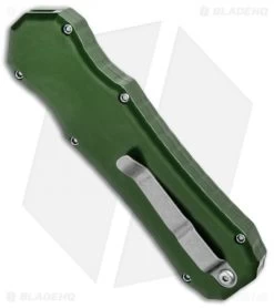 Piranha Excalibur OTF Knife Green Double Action Automatic (3.2" Stonewash) 8 Piranha Excalibur OTF Knife Green Double Action Automatic (3.2" Stonewash) -Knife Shop Piranha Green Exalibur DA OTF Auto Mirror BHQ 1236 jr side