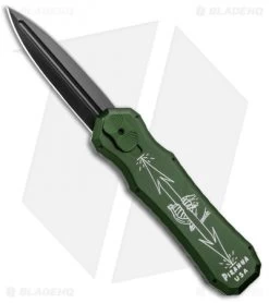 Piranha Green Excalibur OTF Knife Double Action Automatic (3.2" Black)