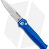 Piranha Mini-Guard Blue Automatic Knife (2.9" Stonewash Plain) -Knife Shop Piranha Mini Guard Blue Auto SW Plain BHQ 0414 jr