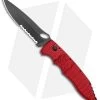 Piranha Mini Predator Red Tactical Automatic Knife (3.5" Black Serr) -Knife Shop Piranha Mini Predator Red Tactical Auto Black Serr BHQ 14886 jr