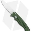 Piranha Green P-1 Pocket Automatic Knife (3.2" Mirror Serr) -Knife Shop Piranha P 1 Pocket Auto Green Mirror Serr BHQ 0701 jr
