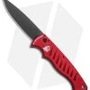 Piranha Pocket Automatic Knife Red Tactical (3.2" Black) -Knife Shop Piranha Pocket Auto Red Black BHQ 22925 jr