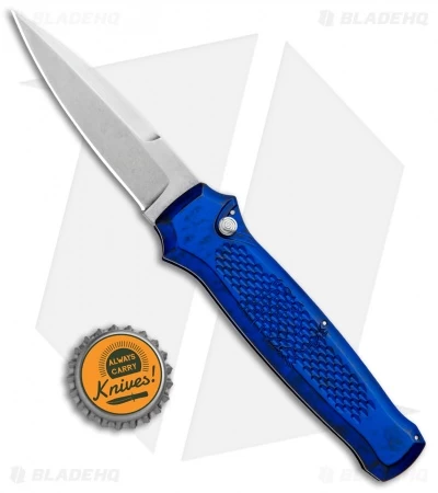 Piranha Prowler Blue Automatic Knife (3.2" Stonewash) 6 Piranha Prowler Blue Automatic Knife (3.2" Stonewash) - Image 4
