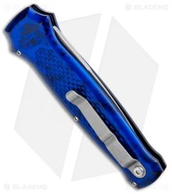 Piranha Prowler Blue Automatic Knife (3.2" Stonewash) 8 Piranha Prowler Blue Automatic Knife (3.2" Stonewash) -Knife Shop Piranha Prowler Blue Auto SW BHQ 20546 jr side